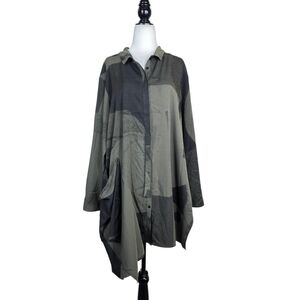 Crea Concept Asymmetrical Lagenlook abstract Maximalist Long sleeves Dress